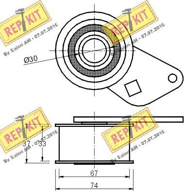 REPKIT RKT1160 - Натяжна ролик, ремінь ГРМ autocars.com.ua