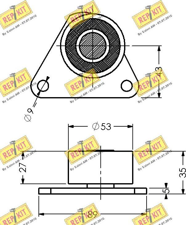 REPKIT RKT1211 - Направляющий ролик, зубчатый ремень autodnr.net