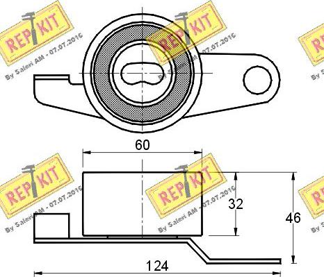 REPKIT RKT1220 - Натяжна ролик, ремінь ГРМ autocars.com.ua