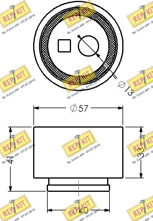 REPKIT RKT1246 - Натяжна ролик, ремінь ГРМ autocars.com.ua