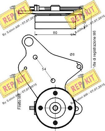 REPKIT RKT1259 - Натягувач ременя, клинові зуб. autocars.com.ua