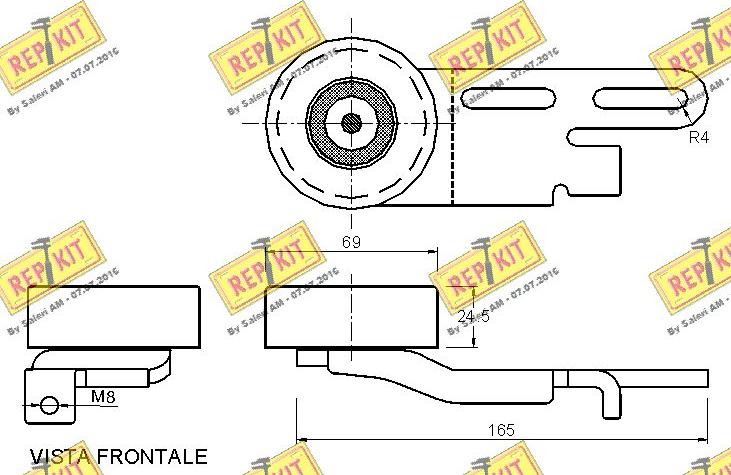 REPKIT RKT1263 - Натягувач ременя, клинові зуб. autocars.com.ua