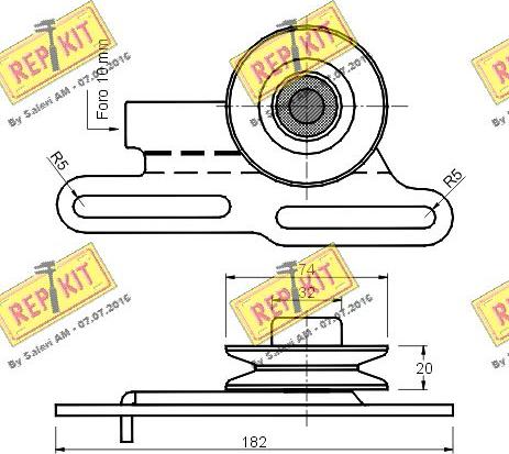 REPKIT RKT1269 - Натягувач ременя, клинові зуб. autocars.com.ua