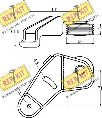 REPKIT RKT1277 - Натягувач ременя, клинові зуб. autocars.com.ua