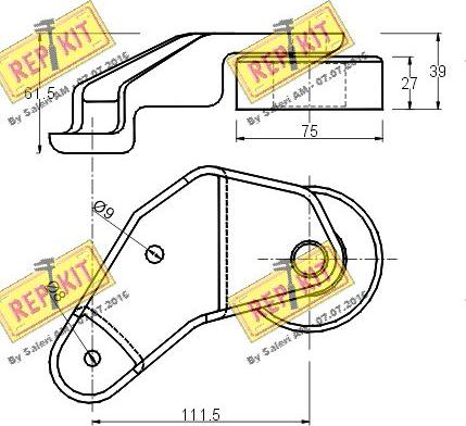 REPKIT RKT1278 - Паразитний / провідний ролик, поліклиновий ремінь autocars.com.ua