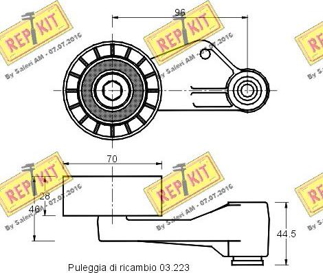 REPKIT RKT1305 - Натягувач ременя, клинові зуб. autocars.com.ua