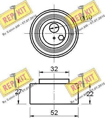 REPKIT RKT1316 - Натяжна ролик, ремінь ГРМ autocars.com.ua