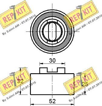 REPKIT RKT1319 - Натяжна ролик, ремінь ГРМ autocars.com.ua