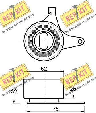 REPKIT RKT1320 - Натяжна ролик, ремінь ГРМ autocars.com.ua