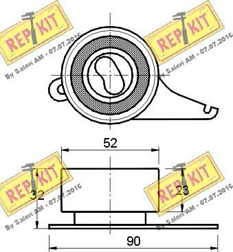 REPKIT RKT1322 - Натяжна ролик, ремінь ГРМ autocars.com.ua