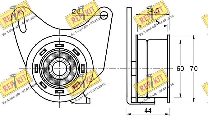 REPKIT RKT1326 - Натяжна ролик, ремінь ГРМ autocars.com.ua