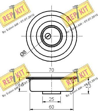 REPKIT RKT1328 - Натяжной ролик, ремень ГРМ autodnr.net