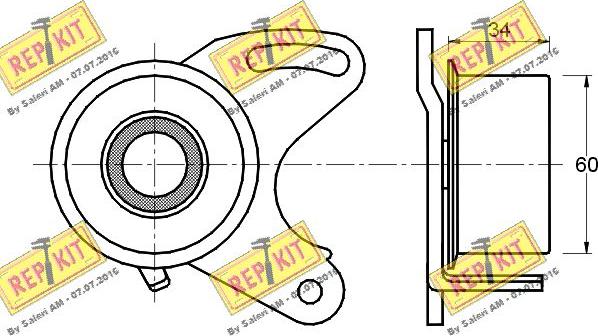 REPKIT RKT1329 - Натяжна ролик, ремінь ГРМ autocars.com.ua