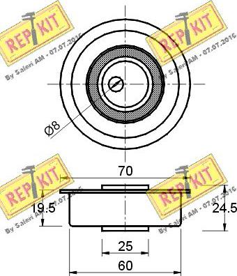 REPKIT RKT1331 - Натяжной ролик, ремень ГРМ autodnr.net