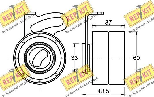 REPKIT RKT1333 - Натяжна ролик, ремінь ГРМ autocars.com.ua