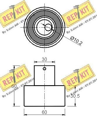 REPKIT RKT1337 - Натяжна ролик, ремінь ГРМ autocars.com.ua