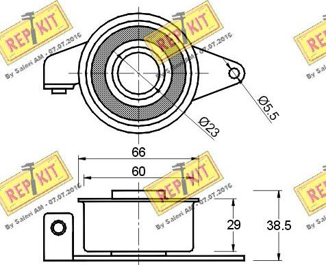 REPKIT RKT1353 - Натяжна ролик, ремінь ГРМ autocars.com.ua