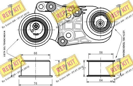 REPKIT RKT1368 - Натяжна ролик, ремінь ГРМ autocars.com.ua