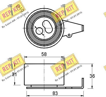 REPKIT RKT1378 - Натяжной ролик, ремень ГРМ autodnr.net