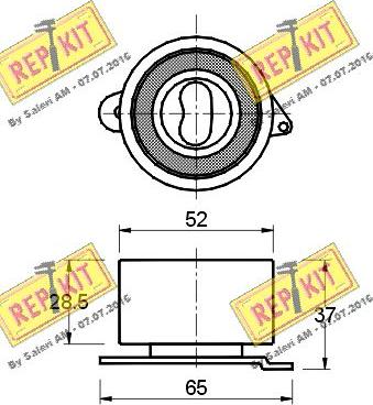 REPKIT RKT1379 - Натяжна ролик, ремінь ГРМ autocars.com.ua