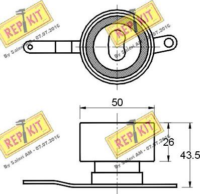 REPKIT RKT1387 - Натяжной ролик, ремень ГРМ autodnr.net