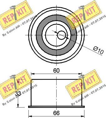 REPKIT RKT1394 - Натяжна ролик, ремінь ГРМ autocars.com.ua