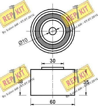 REPKIT RKT1407 - Натяжна ролик, ремінь ГРМ autocars.com.ua