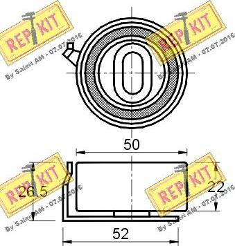 REPKIT RKT1422 - Натяжна ролик, ремінь ГРМ autocars.com.ua