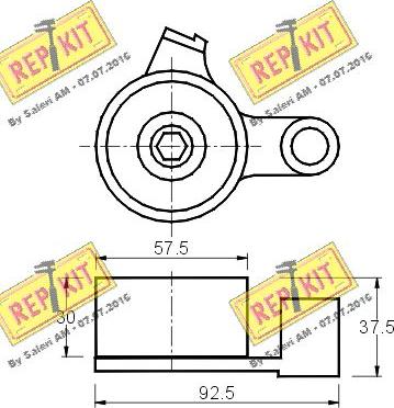 REPKIT RKT1437 - Натяжна ролик, ремінь ГРМ autocars.com.ua