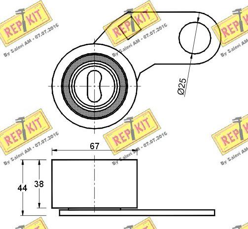 REPKIT RKT1445 - Натяжной ролик, ремень ГРМ autodnr.net