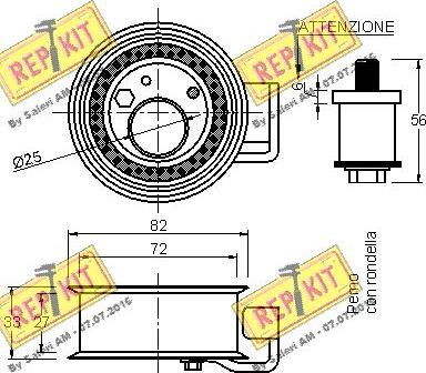 REPKIT RKT1474 - Натяжна ролик, ремінь ГРМ autocars.com.ua