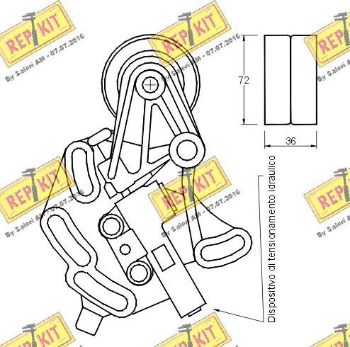 REPKIT RKT1483 - Натяжна ролик, ремінь ГРМ autocars.com.ua