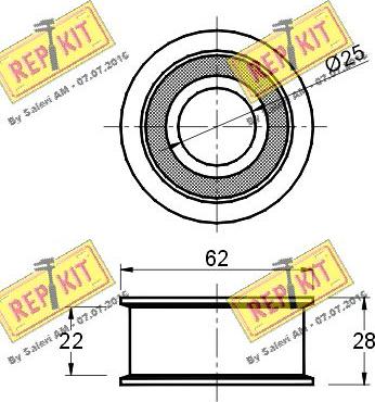 REPKIT RKT1513 - Натяжной ролик, ремень ГРМ autodnr.net