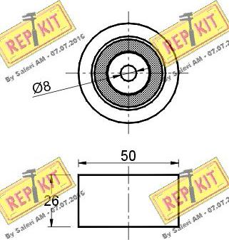 REPKIT RKT1533 - Направляющий ролик, поликлиновый ремень autodnr.net