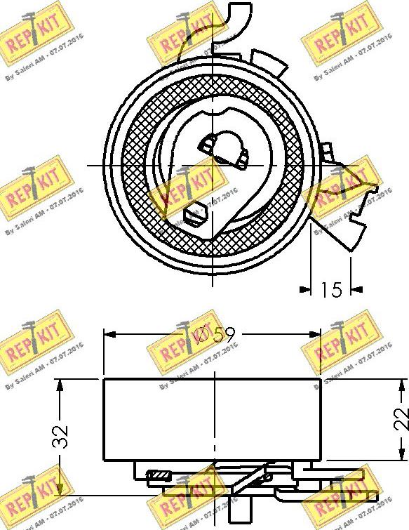 REPKIT RKT1541 - Натяжна ролик, ремінь ГРМ autocars.com.ua