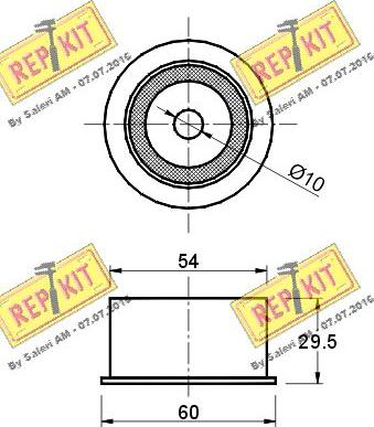 REPKIT RKT1544 - Паразитний / Провідний ролик, зубчастий ремінь autocars.com.ua