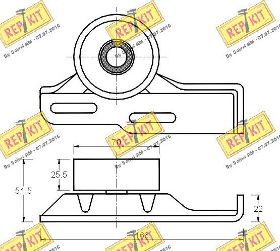 REPKIT RKT1566 - Натягувач ременя, клинові зуб. autocars.com.ua