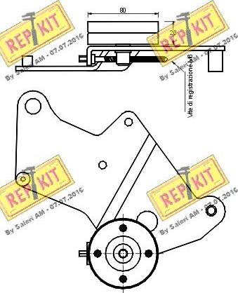 REPKIT RKT1568 - Натягувач ременя, клинові зуб. autocars.com.ua