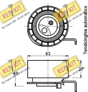 REPKIT RKT1570 - Натяжна ролик, ремінь ГРМ autocars.com.ua