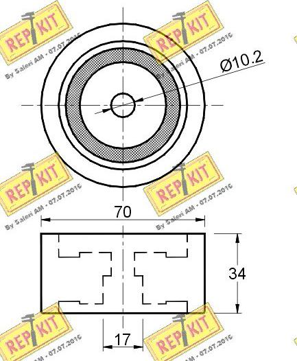 REPKIT RKT2199 - Направляющий ролик, зубчатый ремень autodnr.net