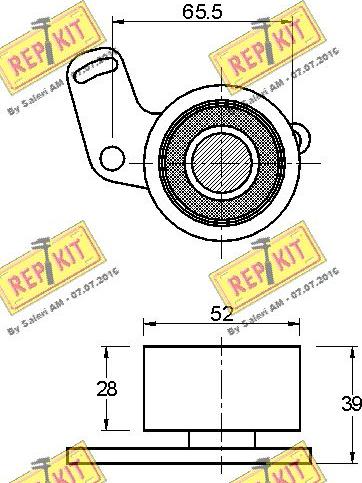 REPKIT RKT1584 - Натяжна ролик, ремінь ГРМ autocars.com.ua