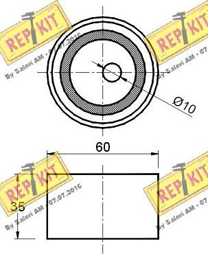 REPKIT RKT1588 - Натяжна ролик, ремінь ГРМ autocars.com.ua