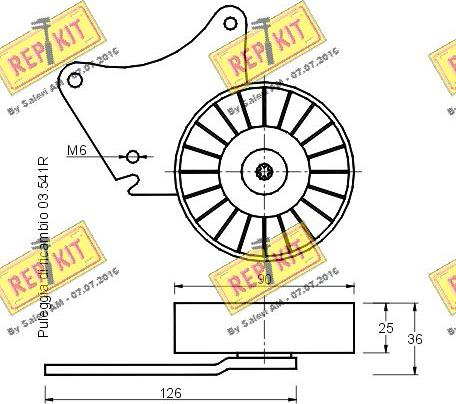 REPKIT RKT1590 - Натягувач ременя, клинові зуб. autocars.com.ua