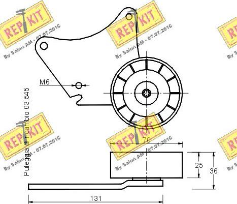 REPKIT RKT1591 - Натягувач ременя, клинові зуб. autocars.com.ua