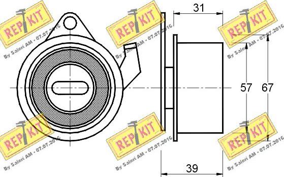 REPKIT RKT1594 - Натяжной ролик, ремень ГРМ autodnr.net