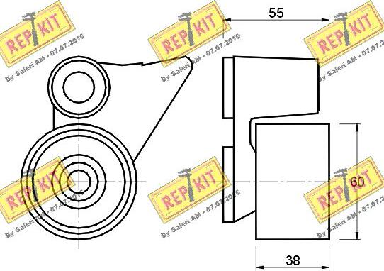 REPKIT RKT1599 - Натяжна ролик, ремінь ГРМ autocars.com.ua