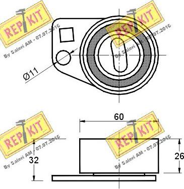 REPKIT RKT1612 - Натяжна ролик, ремінь ГРМ autocars.com.ua