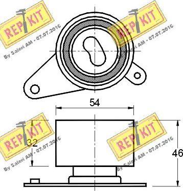 REPKIT RKT1615 - Натяжна ролик, ремінь ГРМ autocars.com.ua