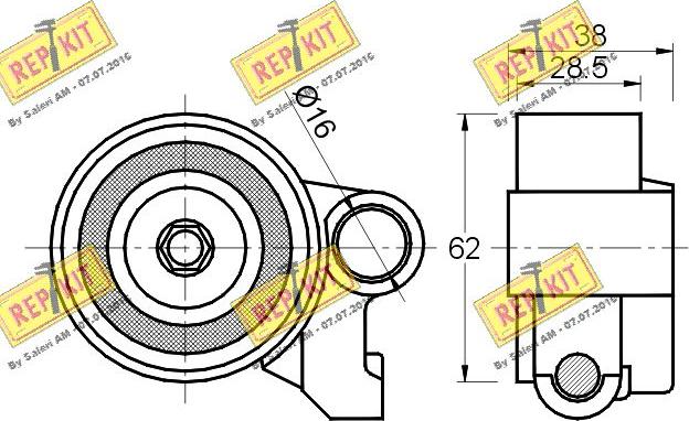 REPKIT RKT1617 - Натяжна ролик, ремінь ГРМ autocars.com.ua