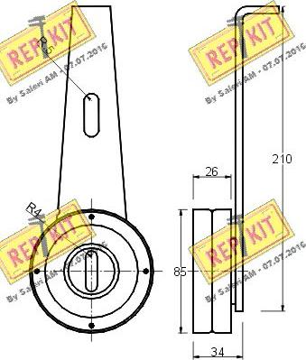 REPKIT RKT1638 - Натягувач ременя, клинові зуб. autocars.com.ua